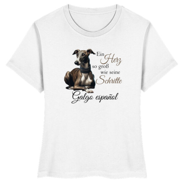 Galgo Ein Herz so groß wie seine Schritte - Damen Muser T-Shirt SH - Damen Premium Organic Shirt-3